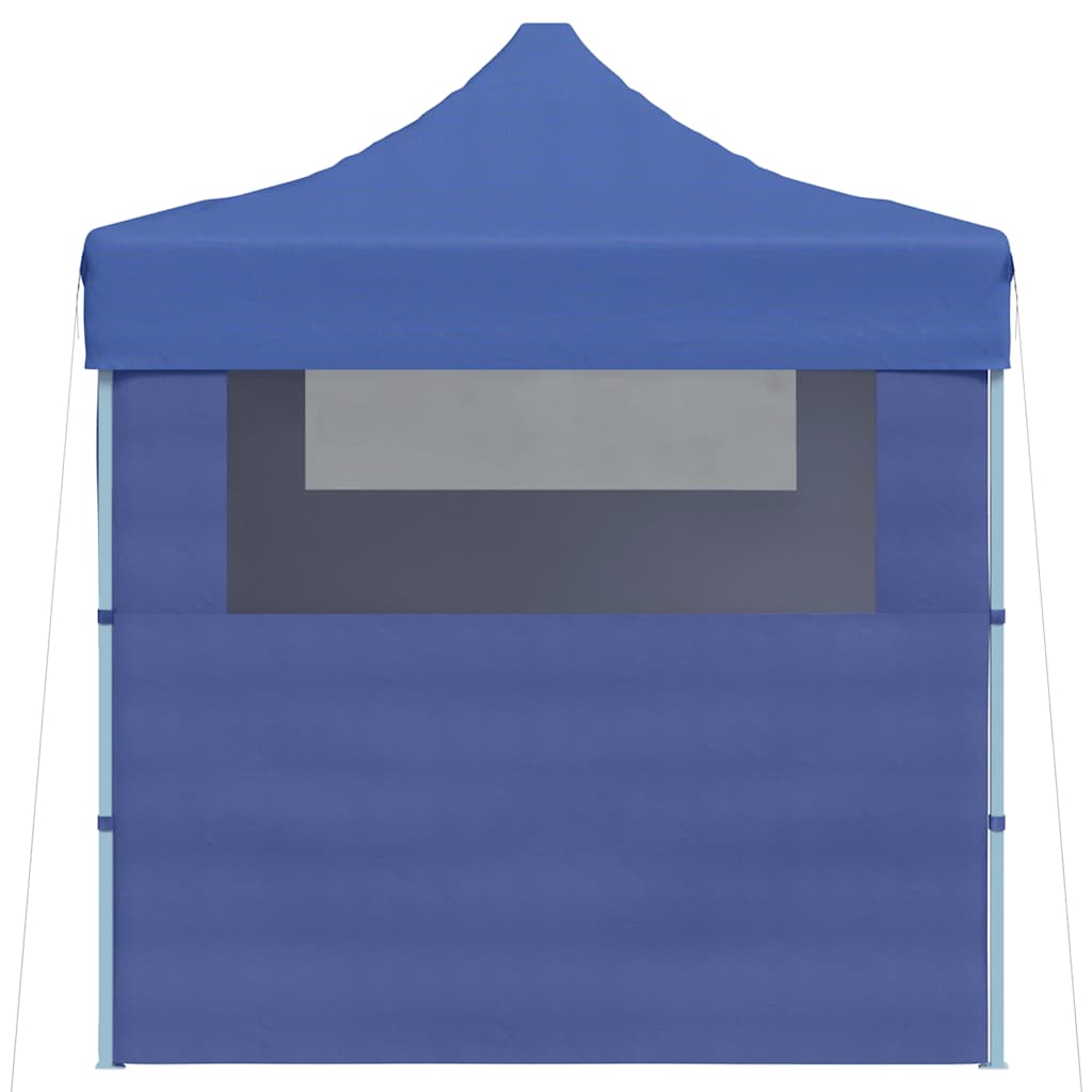 Professional Folding Party Tent with 3 Sidewalls 3x4 m Steel Blue