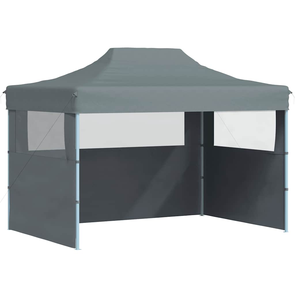 Professional Folding Party Tent with 3 Sidewalls 3x4 m Steel Anthracite
