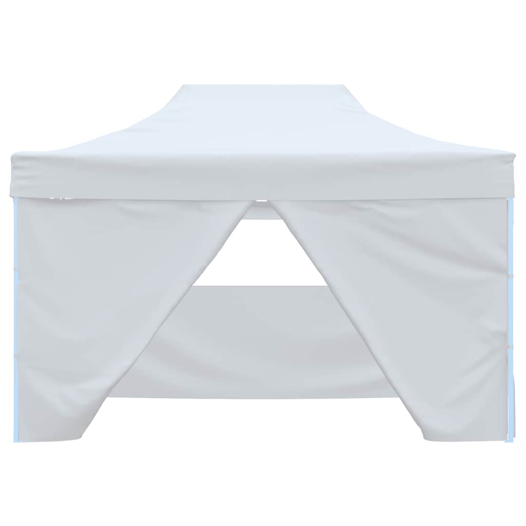 Professional Folding Party Tent with 4 Sidewalls 280x410x315 cm Steel White