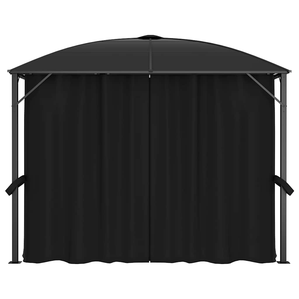 Gazebo with Curtains 300x300x265 cm Anthracite