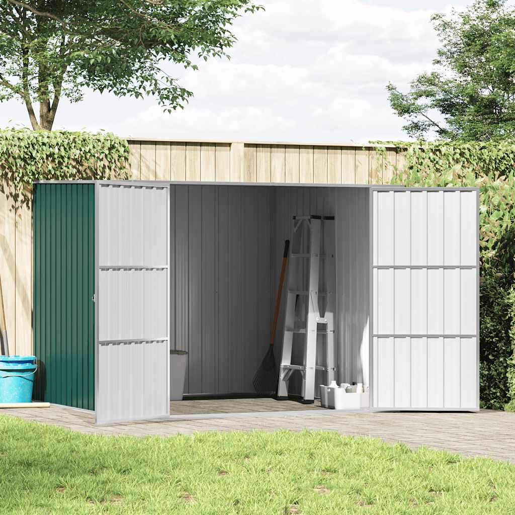 Garden Shed Green 195x198x159 cm Galvanised Steel