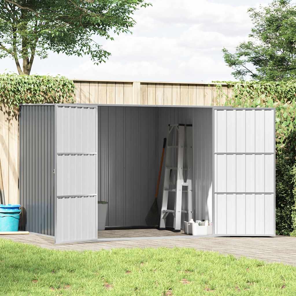 Garden Shed Grey 195x198x159 cm Galvanised Steel