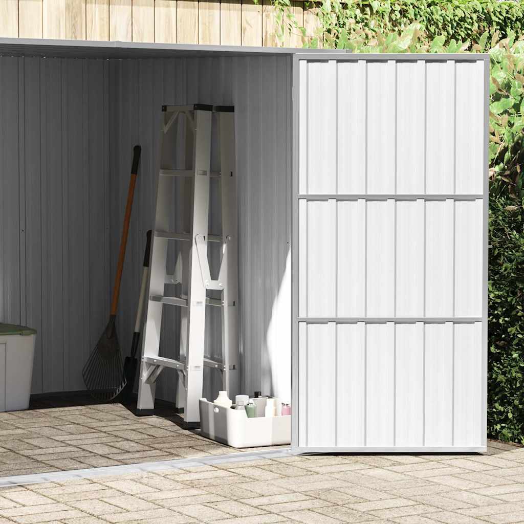 Garden Shed Grey 195x198x159 cm Galvanised Steel