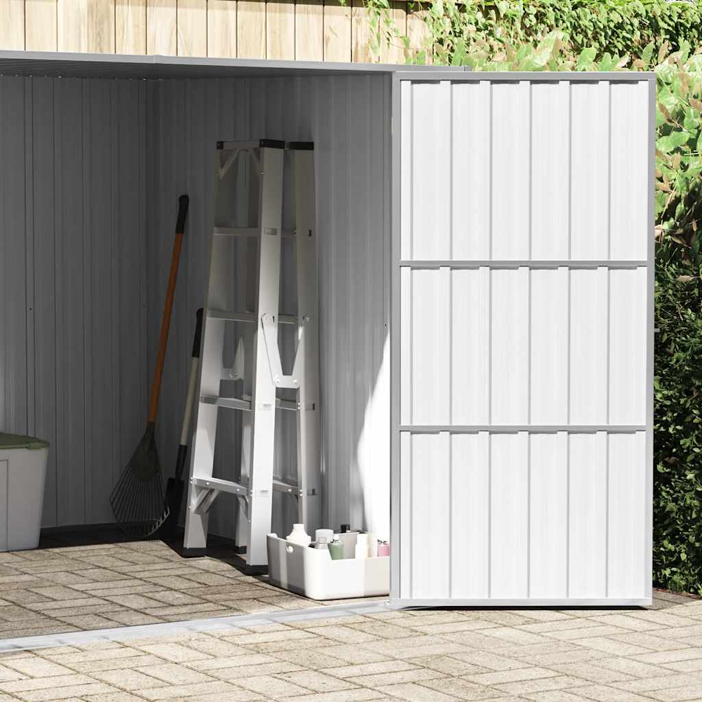 Garden Shed Brown 195x198x159 cm Galvanised Steel