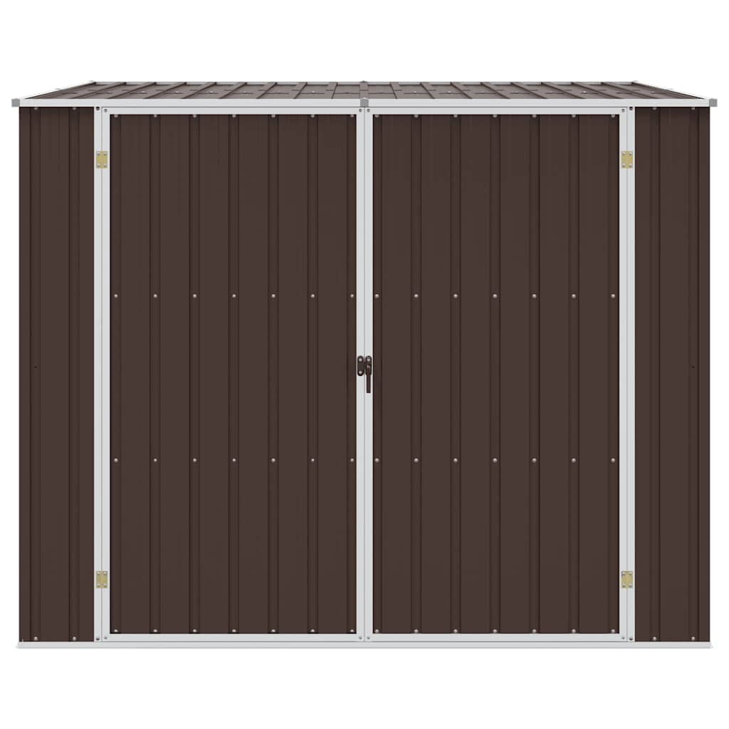 Garden Shed Brown 195x198x159 cm Galvanised Steel