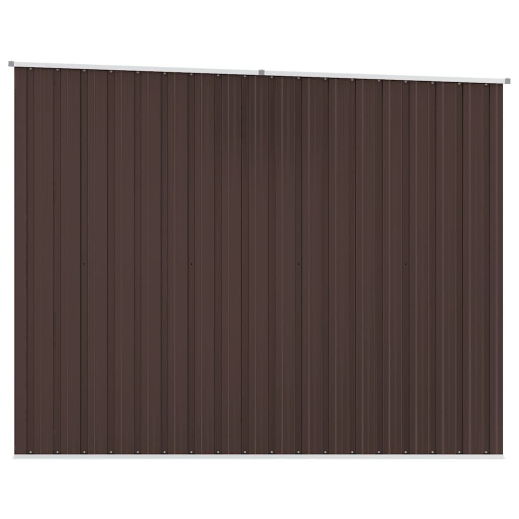 Garden Shed Brown 195x198x159 cm Galvanised Steel