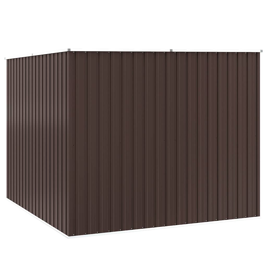 Garden Shed Brown 195x198x159 cm Galvanised Steel