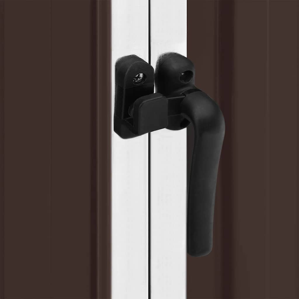 Garden Shed Brown 195x198x159 cm Galvanised Steel