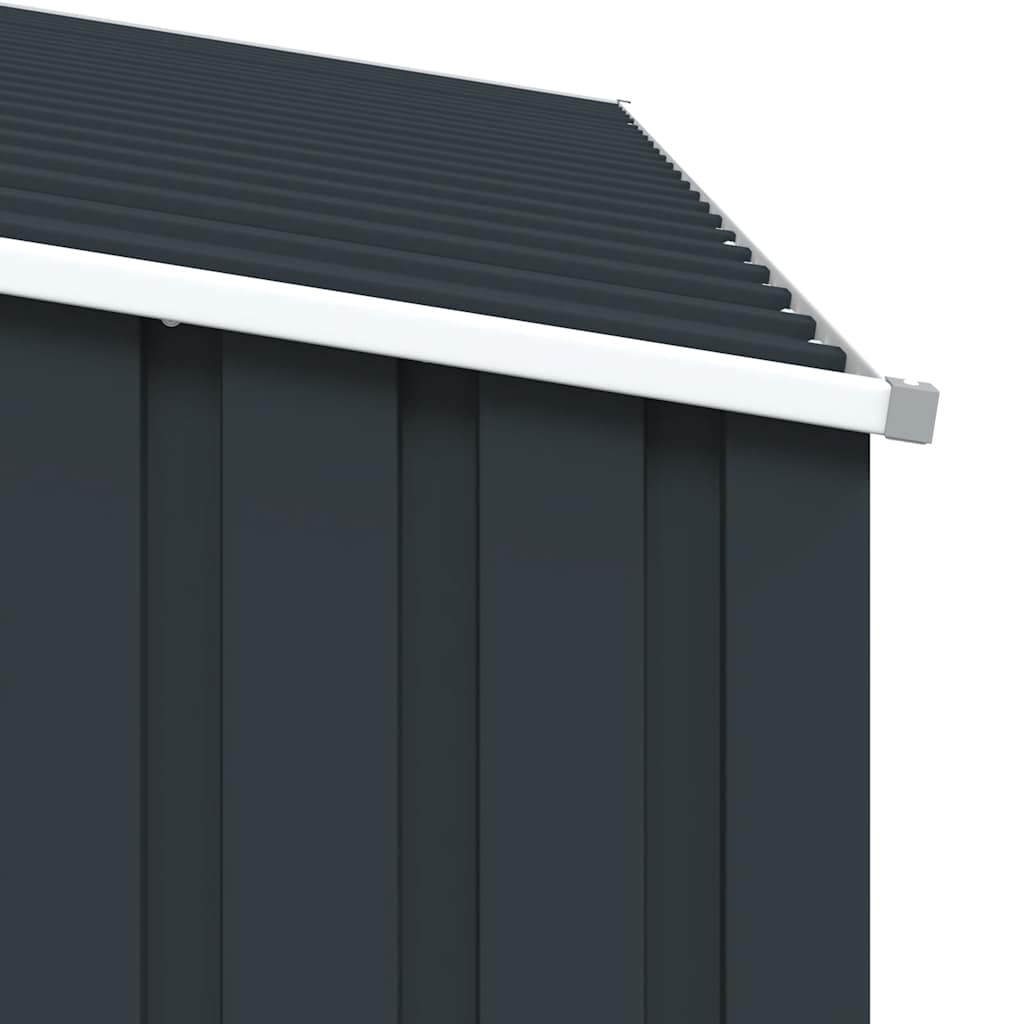 Garden Firewood Shed Anthracite 245x98x159 cm Galvanised Steel