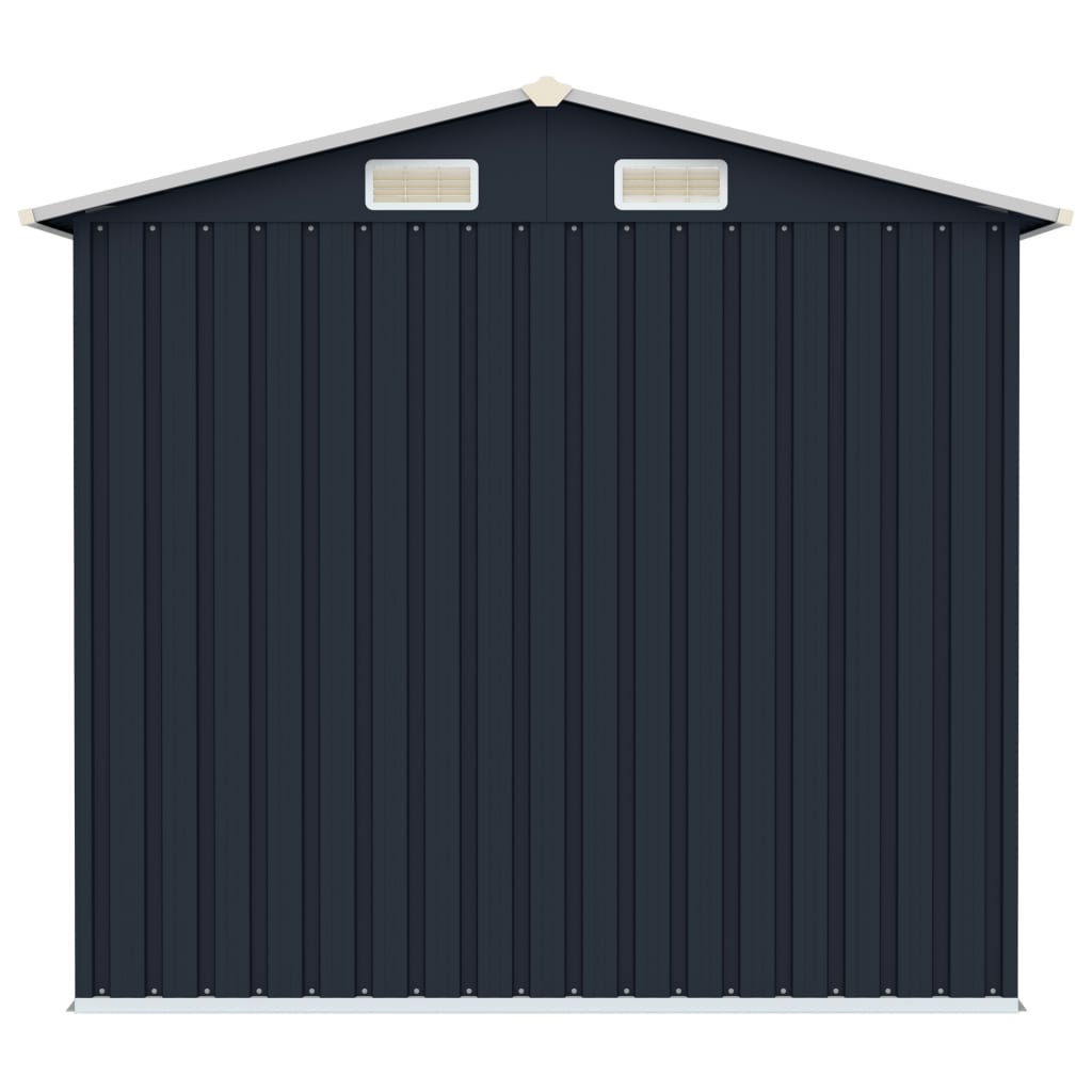 Garden Shed Anthracite 205x129x183 cm Galvanised Steel