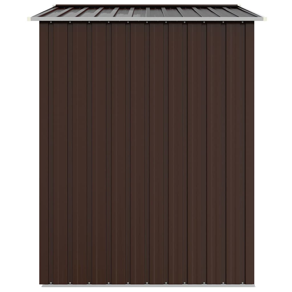 Garden Shed Brown 205x129x183 cm Galvanised Steel