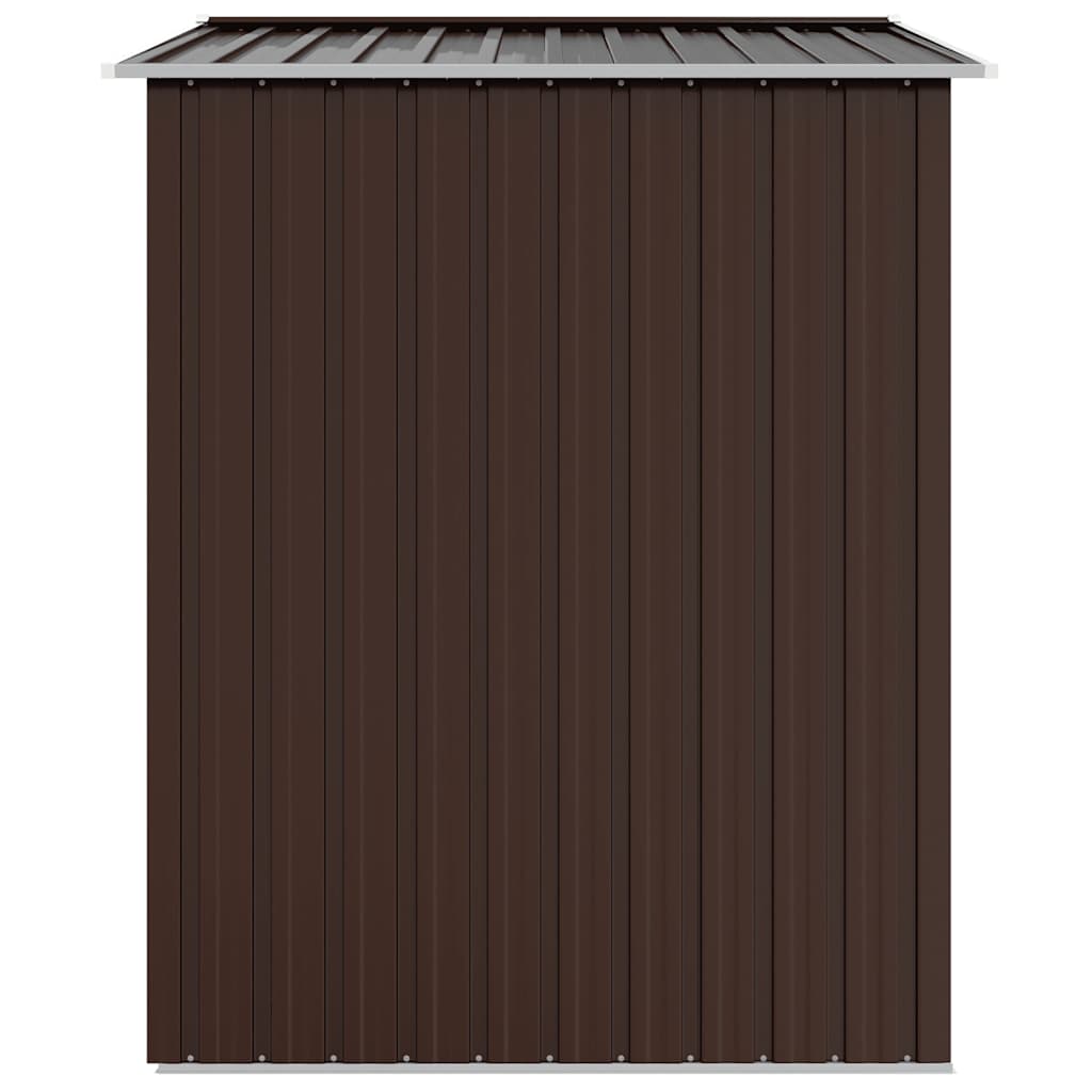 Garden Shed Brown 205x129x183 cm Galvanised Steel