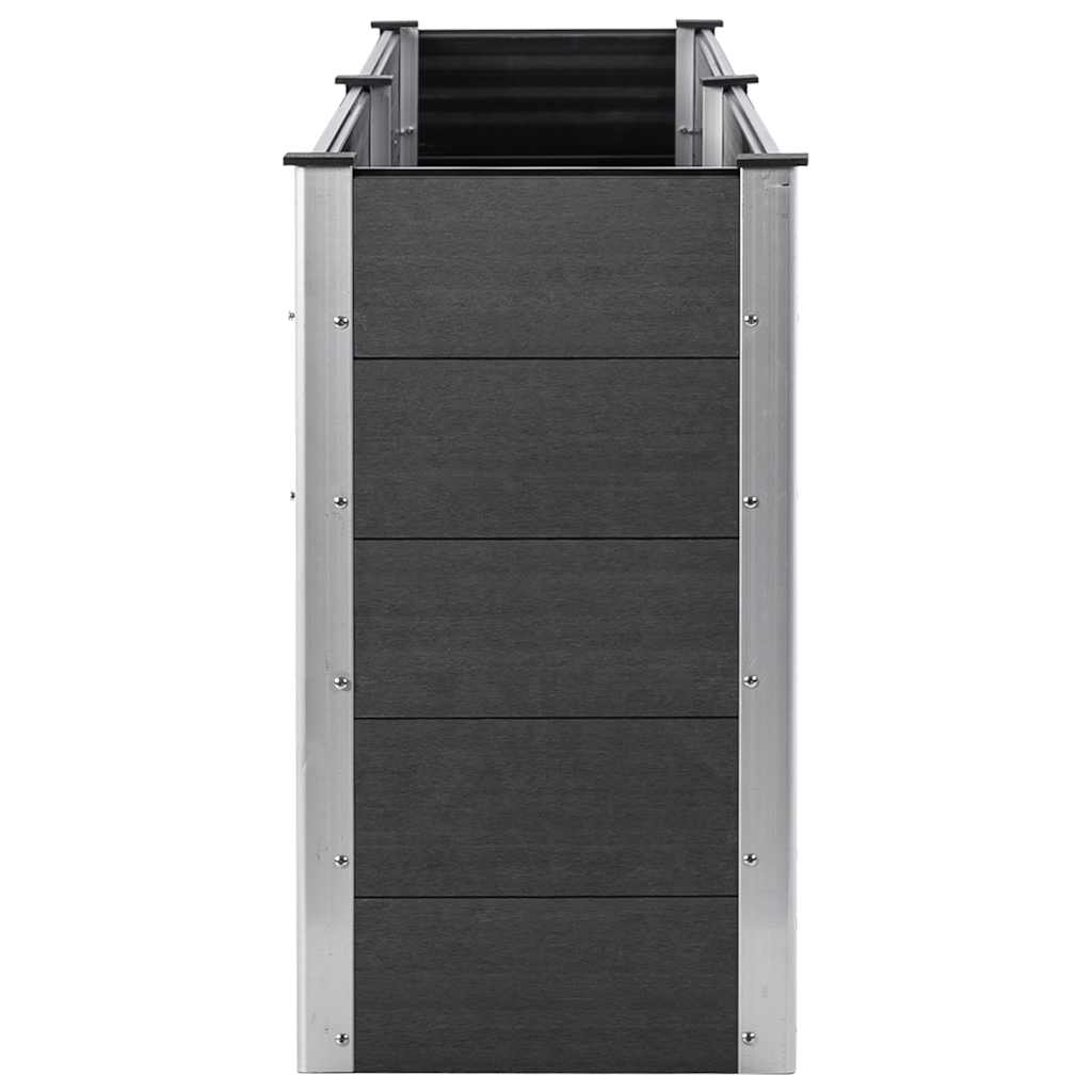 Garden Raised Bed 250x50x91 cm WPC Grey