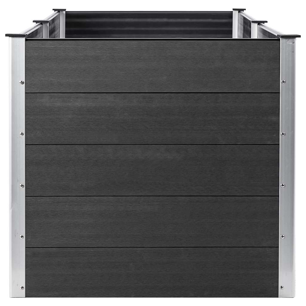 Garden Raised Bed 250x100x91 cm WPC Grey