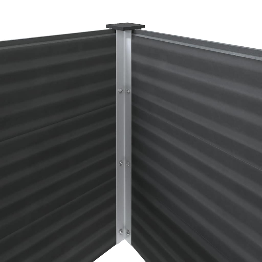 Garden Raised Bed 250x100x91 cm WPC Grey