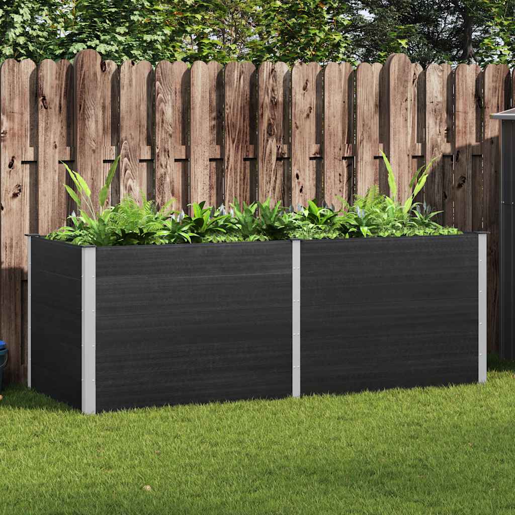 Garden Raised Bed 250x100x91 cm WPC Grey