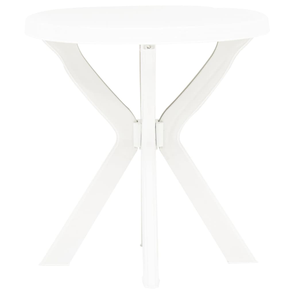 Bistro Table White Ø70 cm Plastic