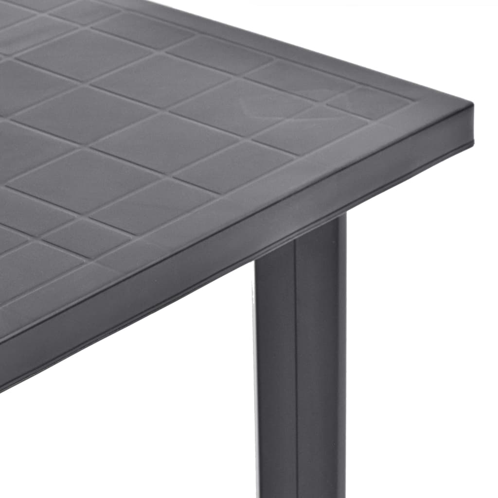 Garden Table Anthracite 80x75x72 cm Plastic