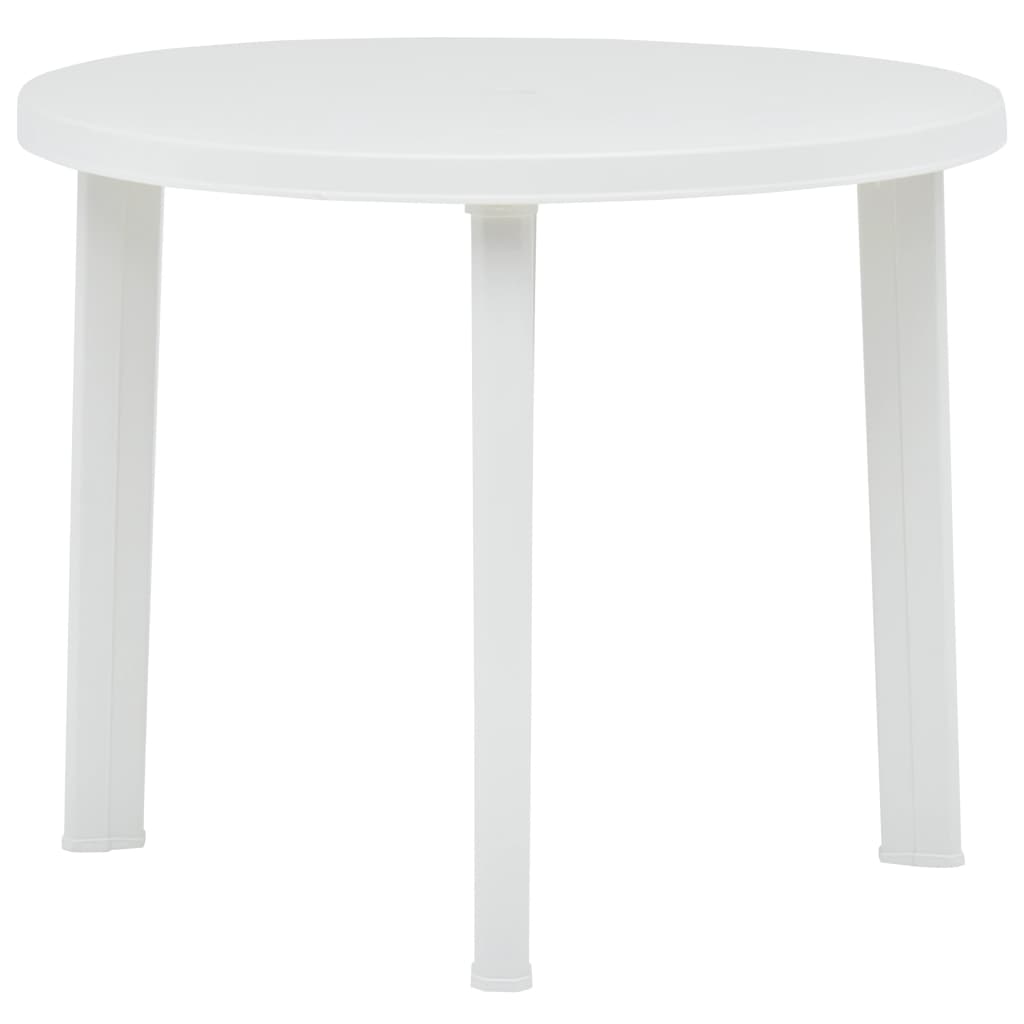 Garden Table White 89 cm Plastic