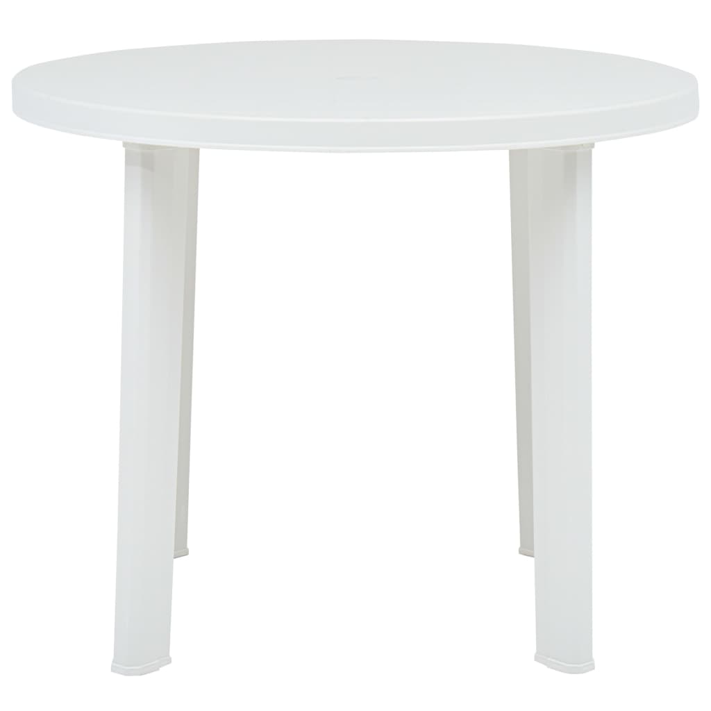 Garden Table White 89 cm Plastic