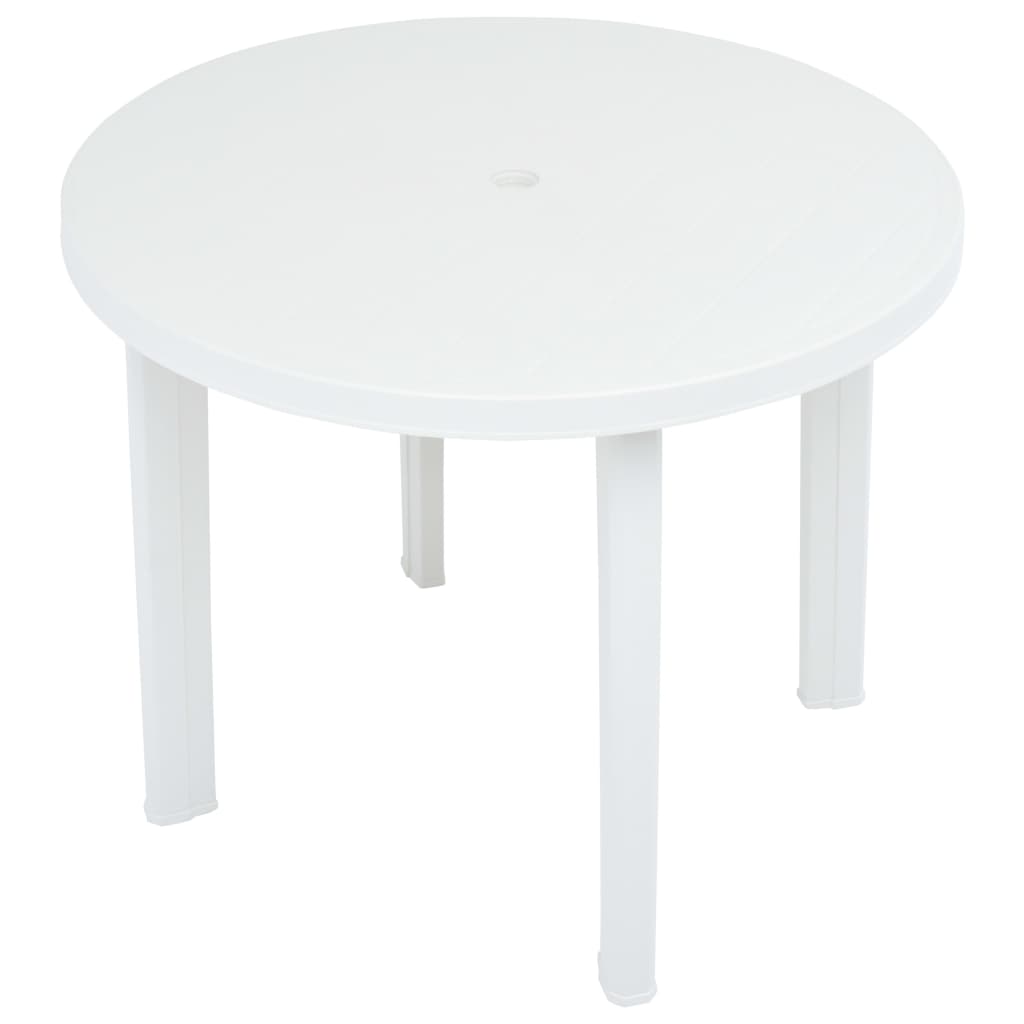 Garden Table White 89 cm Plastic