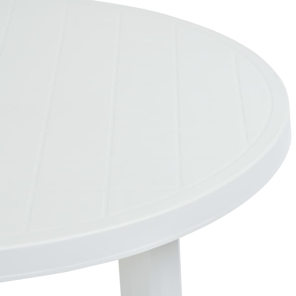 Garden Table White 89 cm Plastic
