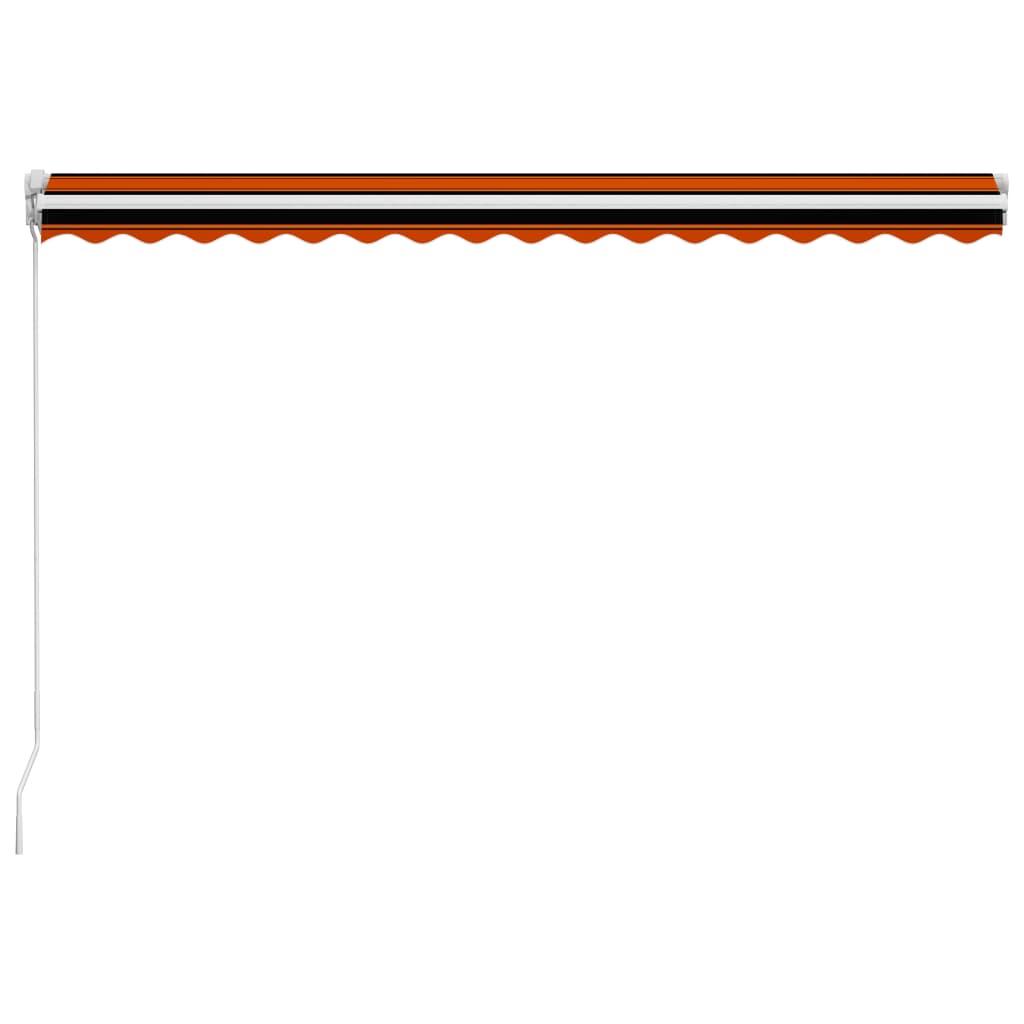 Manual Retractable Awning 400x300 cm Orange and Brown