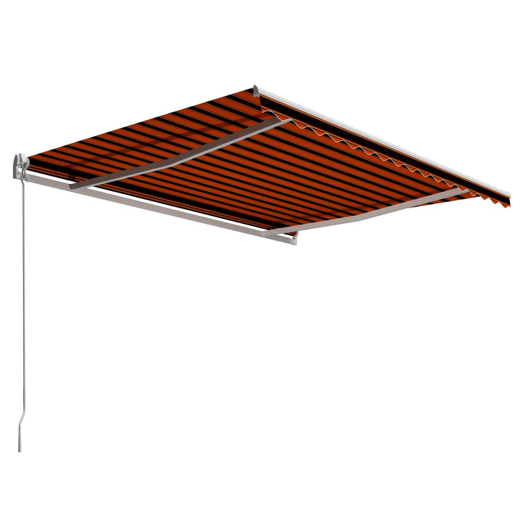 Manual Retractable Awning 450x300 cm Orange and Brown