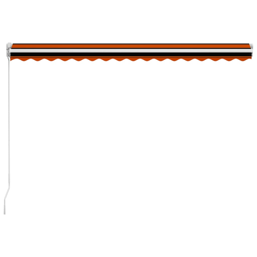 Manual Retractable Awning 450x300 cm Orange and Brown