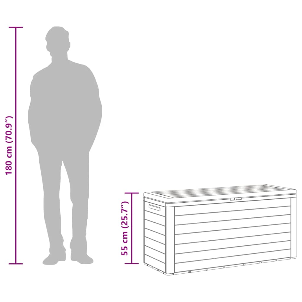 Garden Storage Box Brown 78x44x55 cm