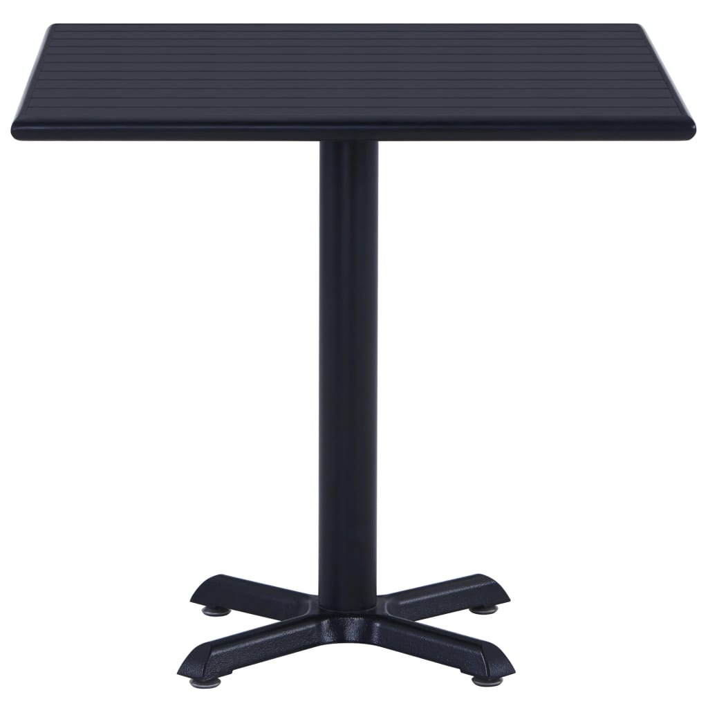 Garden Table Black 80x80x75 cm