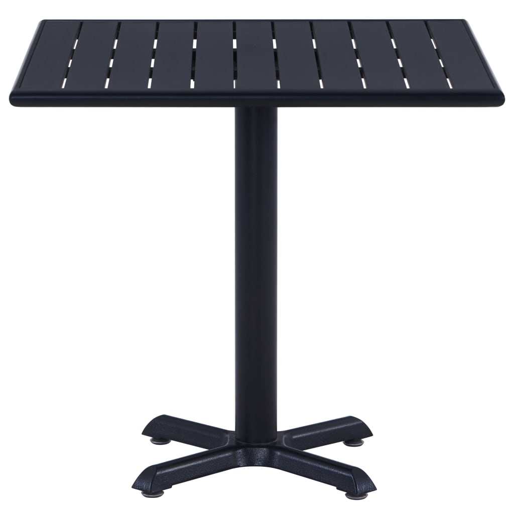 Garden Table Black 80x80x75 cm