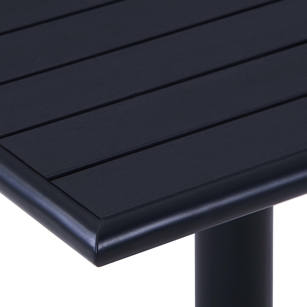 Garden Table Black 80x80x75 cm
