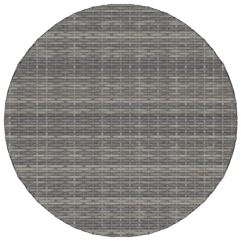 Garden Table Grey 70x70x73 cm Poly Rattan