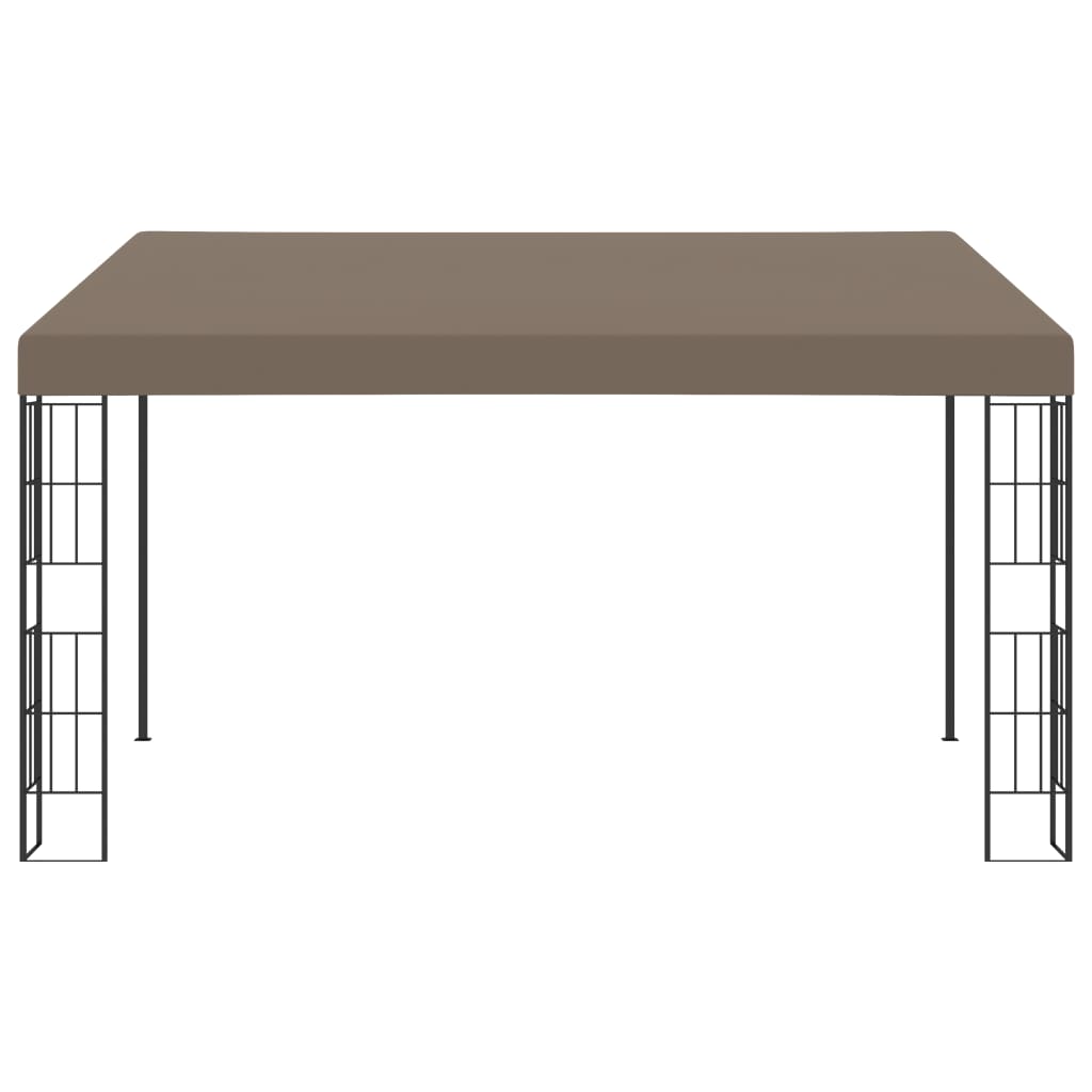 Wall-mounted Gazebo 4x3 m Taupe Fabric