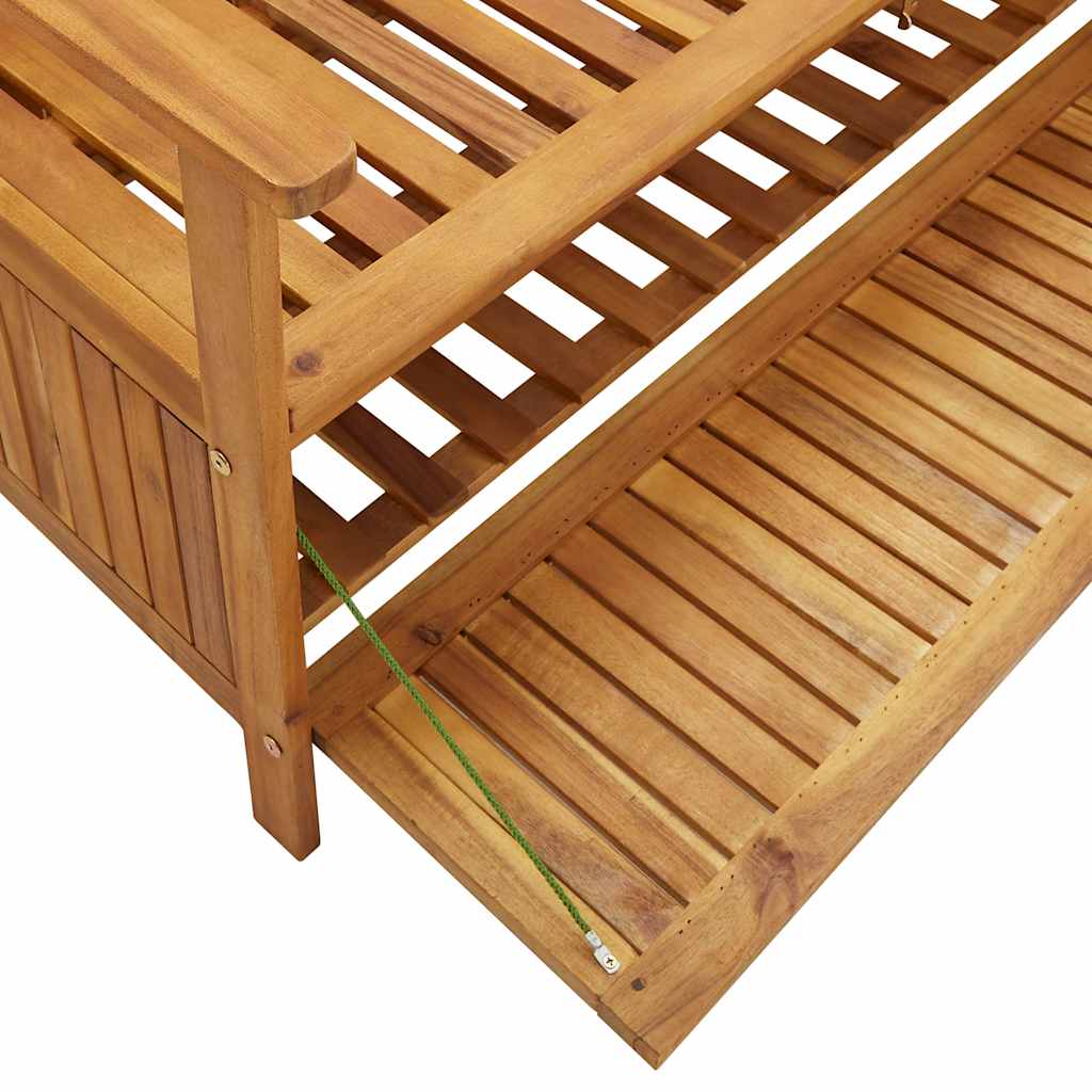 Garden Storage Bench 148 cm Solid Acacia Wood