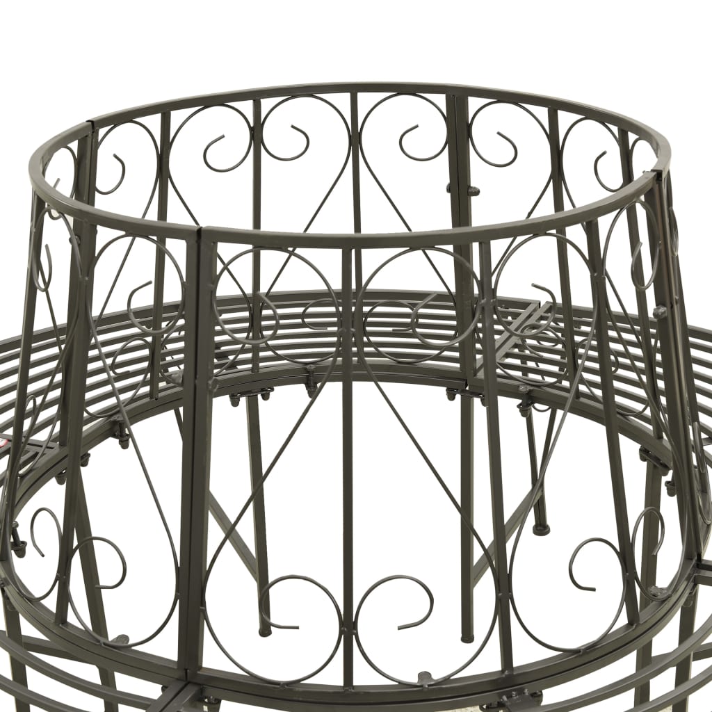 vidaXL Garden Tree Bench 160 cm Steel