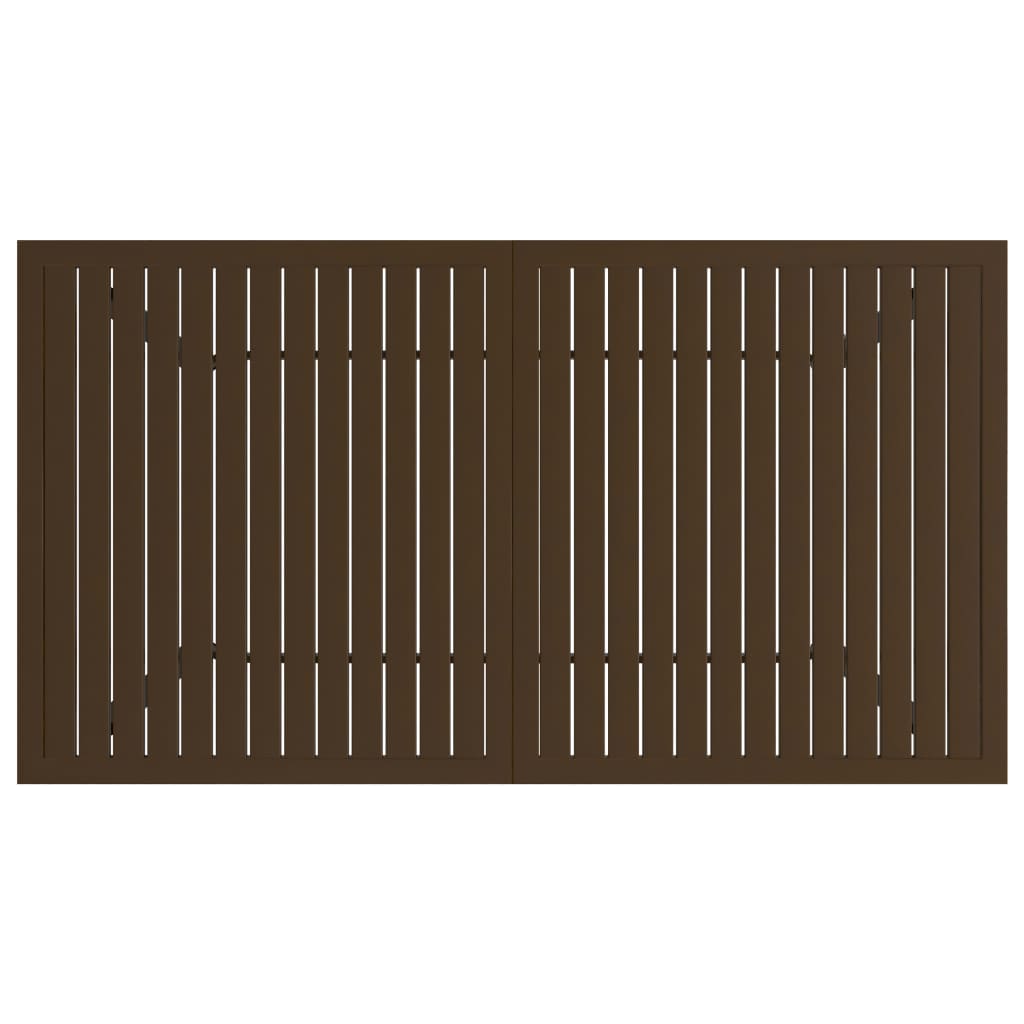 Garden Table Brown 140x80x72 cm Steel