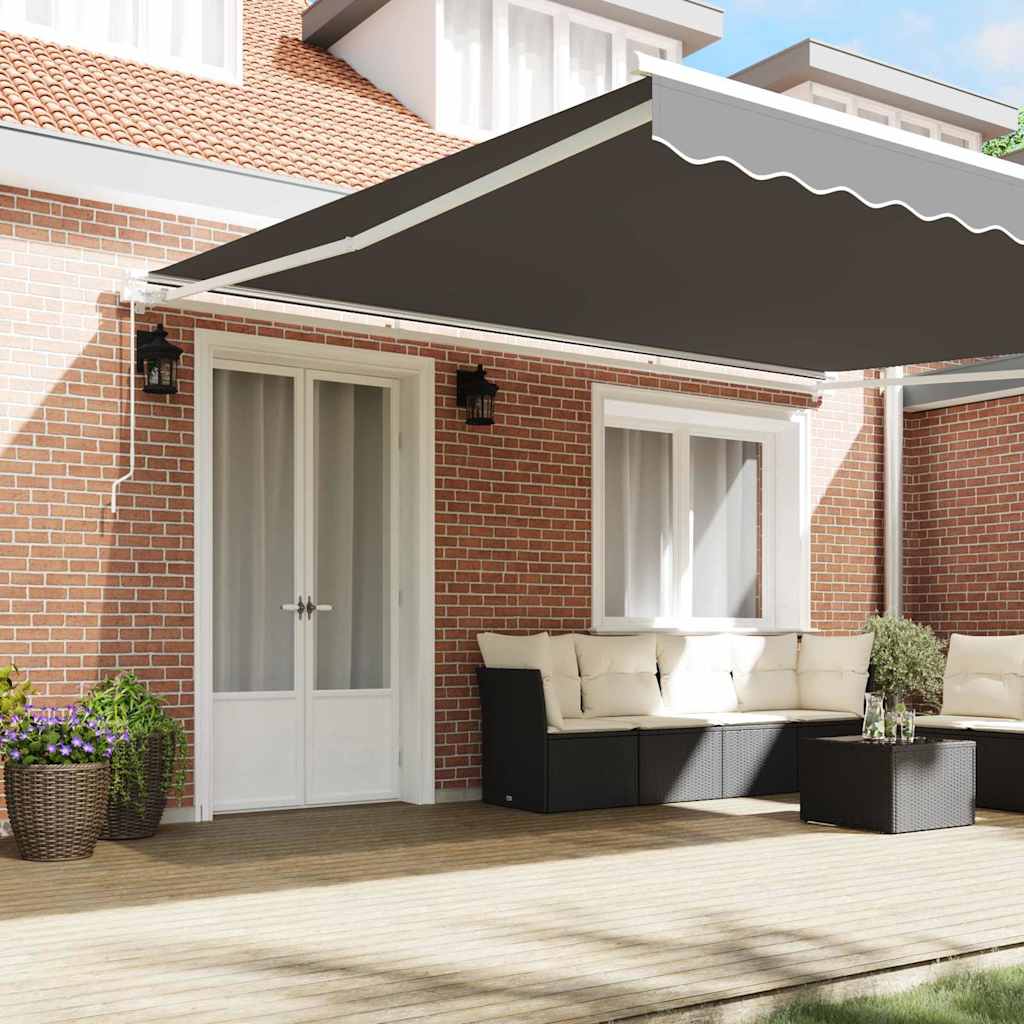 Awning Manual White 4.5 x 3.5 m Metal