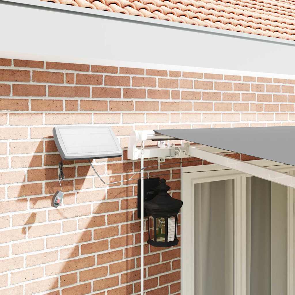 Awning with Manual White 4 x 3 m Metal