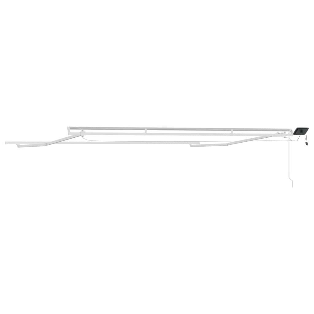 Awning with Manual White 4 x 3 m Metal