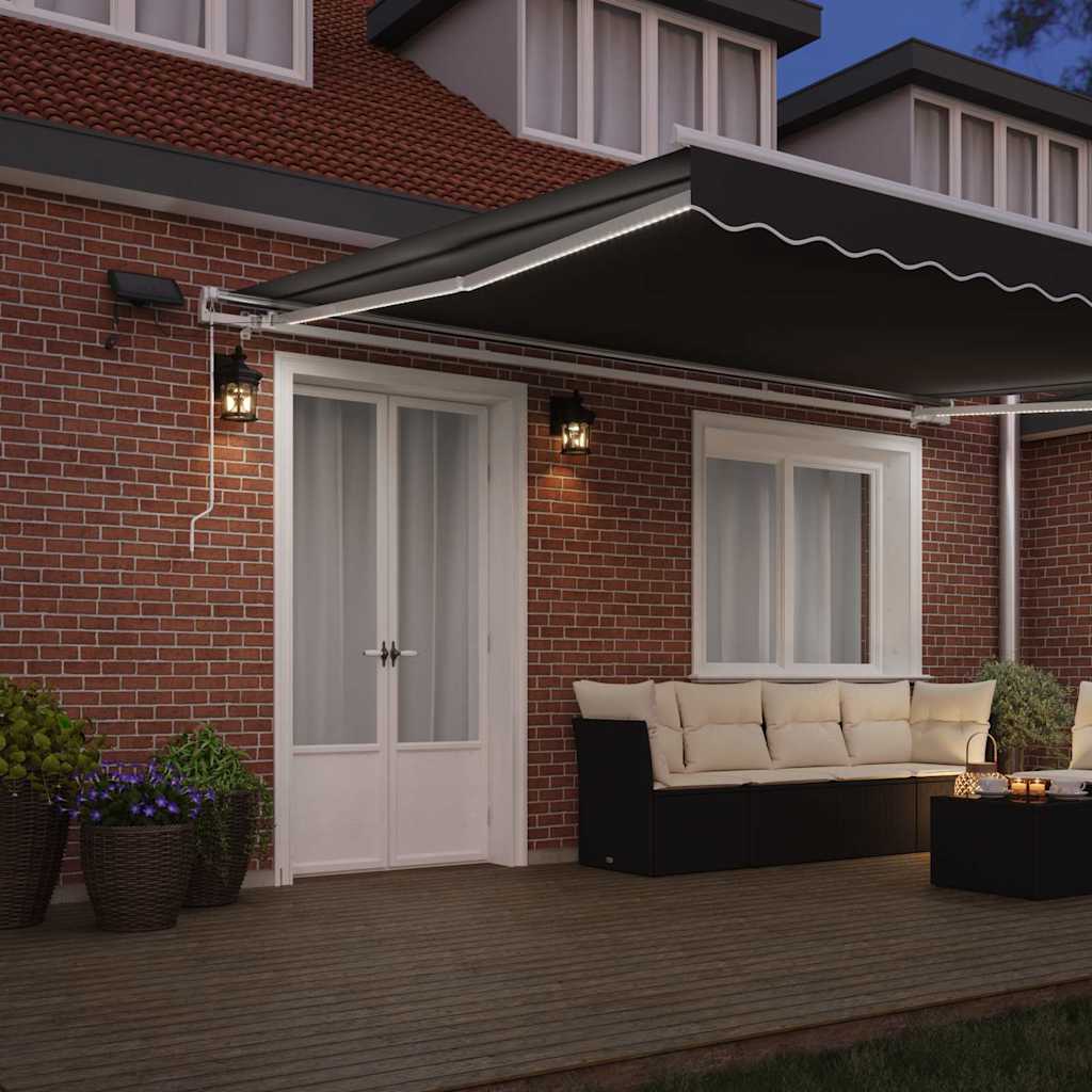 Awning Manual White 5 x 3 m Metal