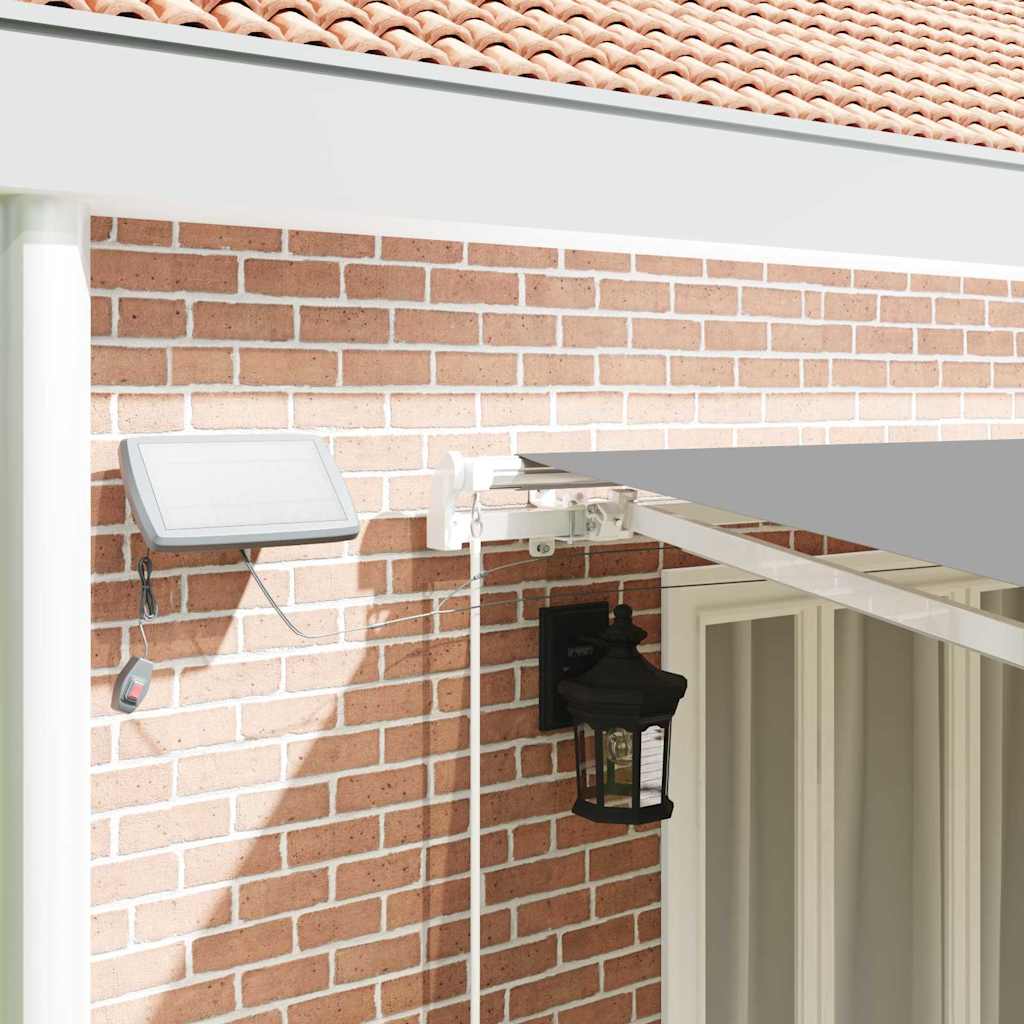 Awning with Manual White 6 x 3.5 m Metal