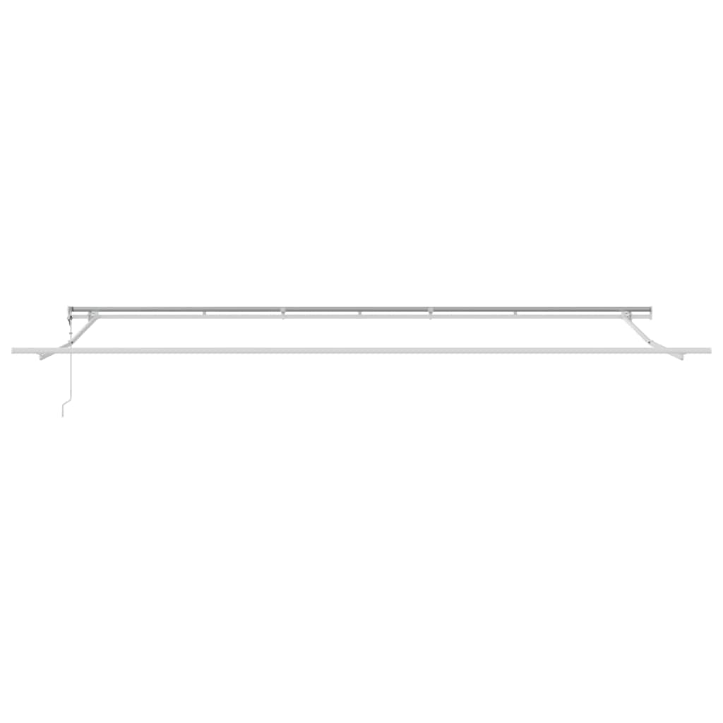 Awning Manual White 6 x 3.5 m Metal