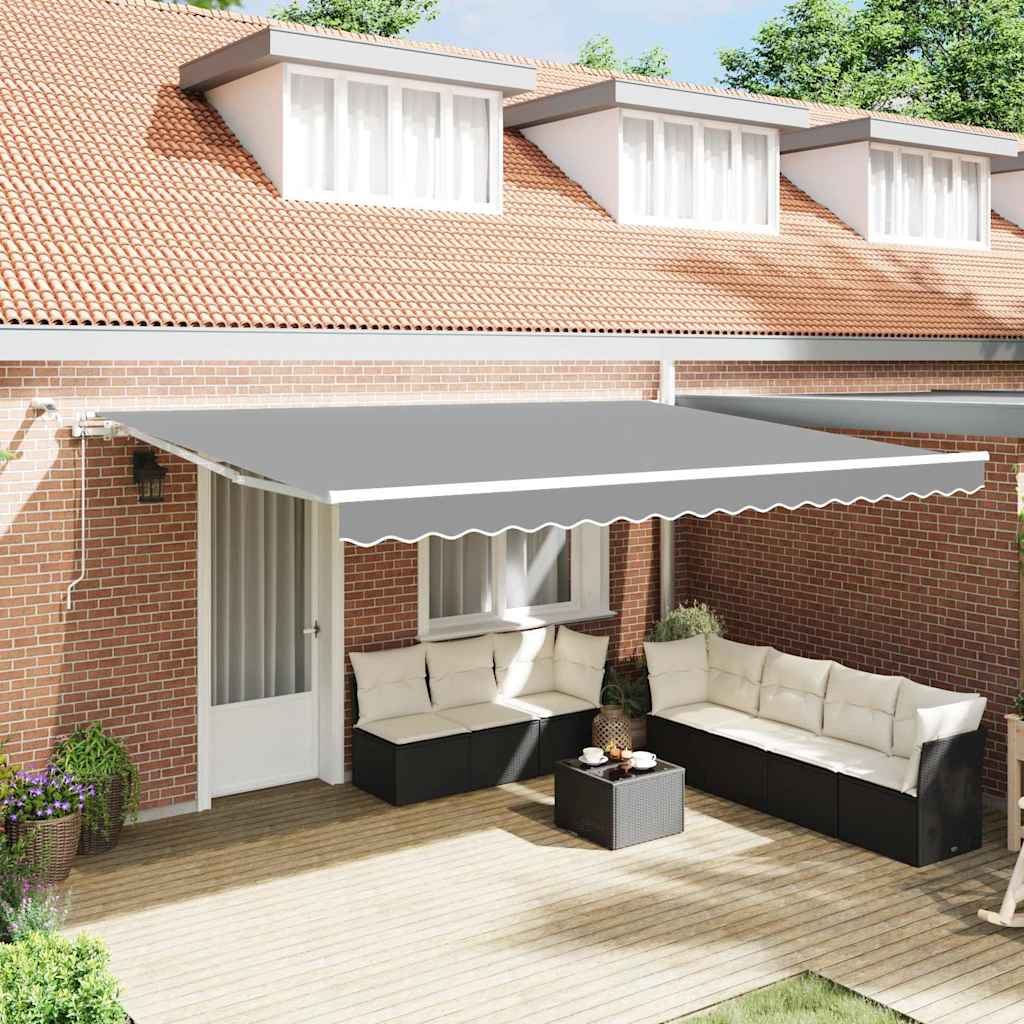 Awning White 5 x 3 m Metal