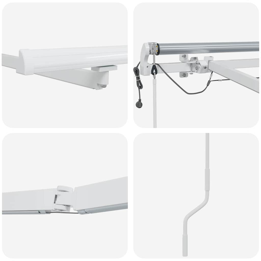 Awning with Manual White 6 x 3 m Metal