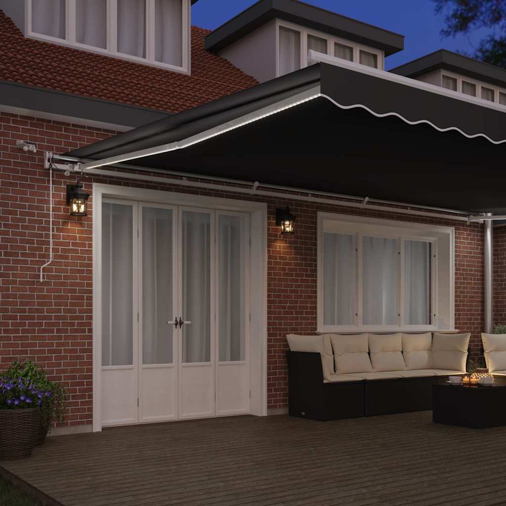 Awning with Manual White 6 x 3 m Metal