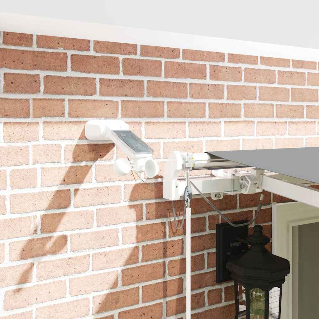 Awning with Manual White 6 x 3 m Metal