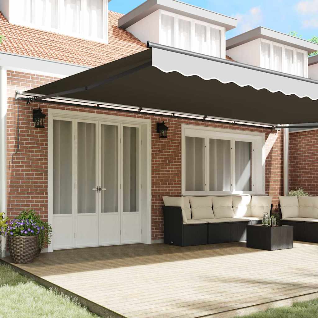 Awning Manual Anthracite 6 x 3 m Metal