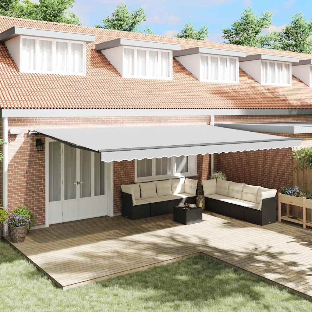 Awning with Manual Anthracite 6 x 3.5 m Metal